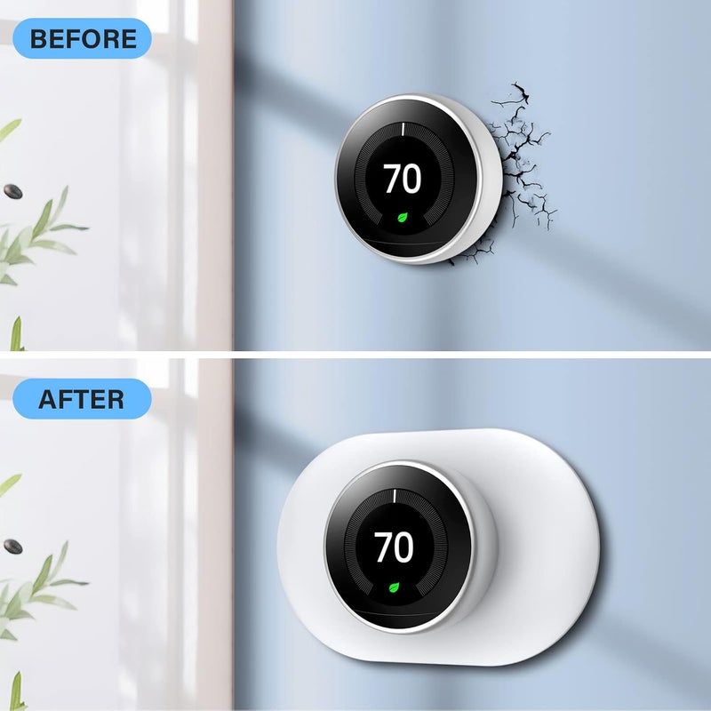HOGEE Wall Plate for Google Nest Thermostat 1st/2nd/3rd, Nest Thermostat Trim Kit for Walls to Cover Defects (Not Compatible with 2020 Nest Thermostat) - Image 3